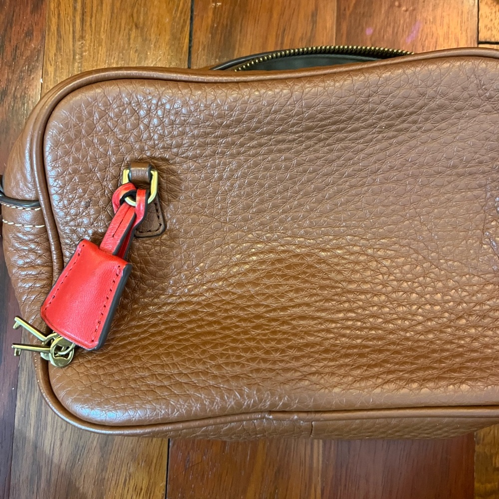 J Crew camera bag, real leather